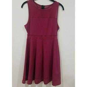 Swing dress with mesh